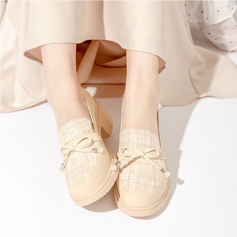 Lolita Tree - Loafers met blokhak en gesp en strik