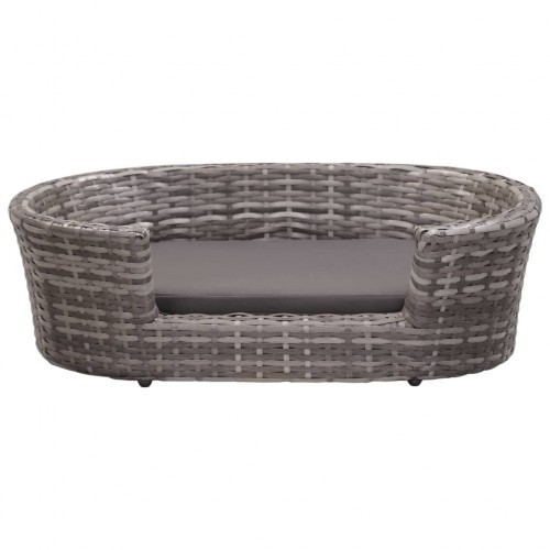 Cama de cachorro de design exclusivo na cor cinza.