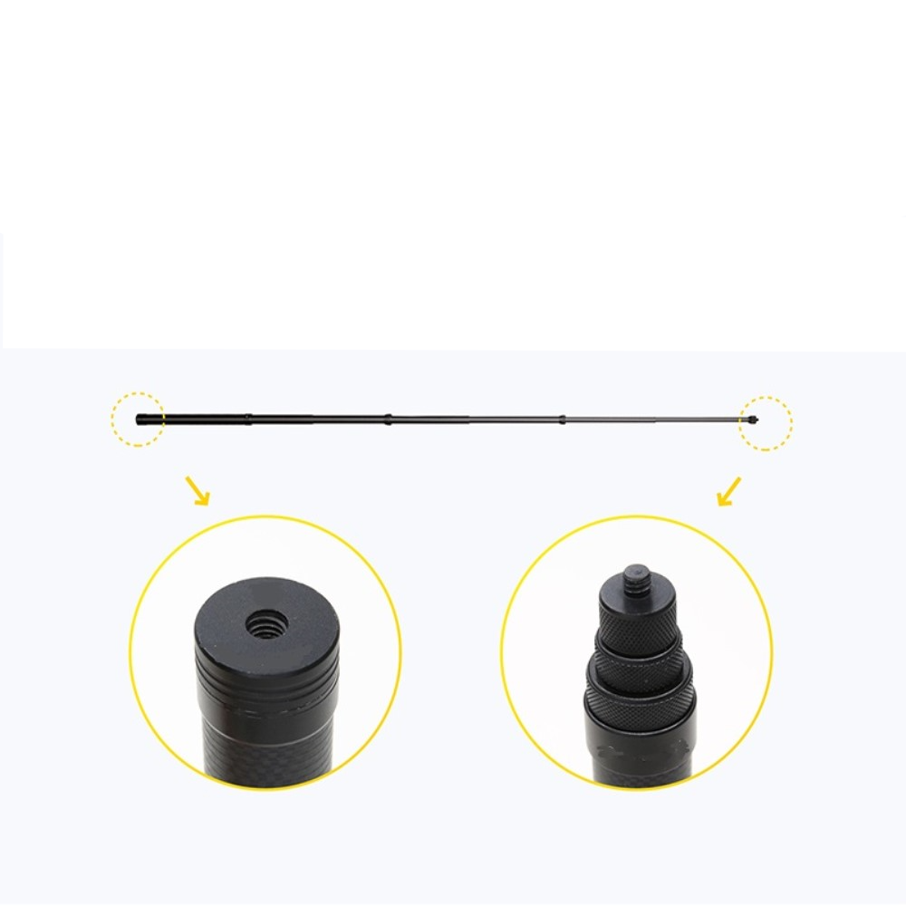 (300cm) XXL Universal Carbon Selfie Stick Monopod Stativ Halterung für GoPro / Insta360 / DSLR Kamera mit 1/4