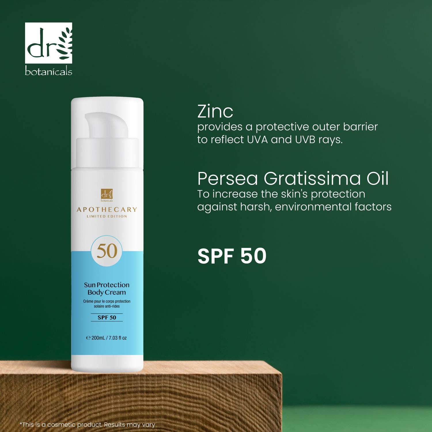 Dr Botanicals SPF 50 Body Cream 200ml