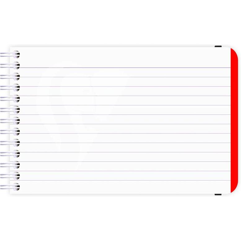 Carnet de fiches de révision Linicolor FRESH reliure intégrale 15,2x10,2 cm 50 fiches ligné 5 bandes de couleurs couverture plastique polypropyène rainuré - Bleu