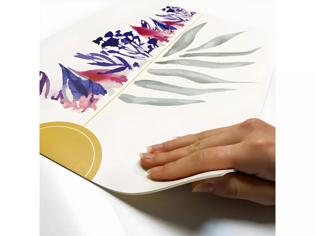 Lot de 4 sets de table L 40xl 30cm - Peinture Florale - Vinyle