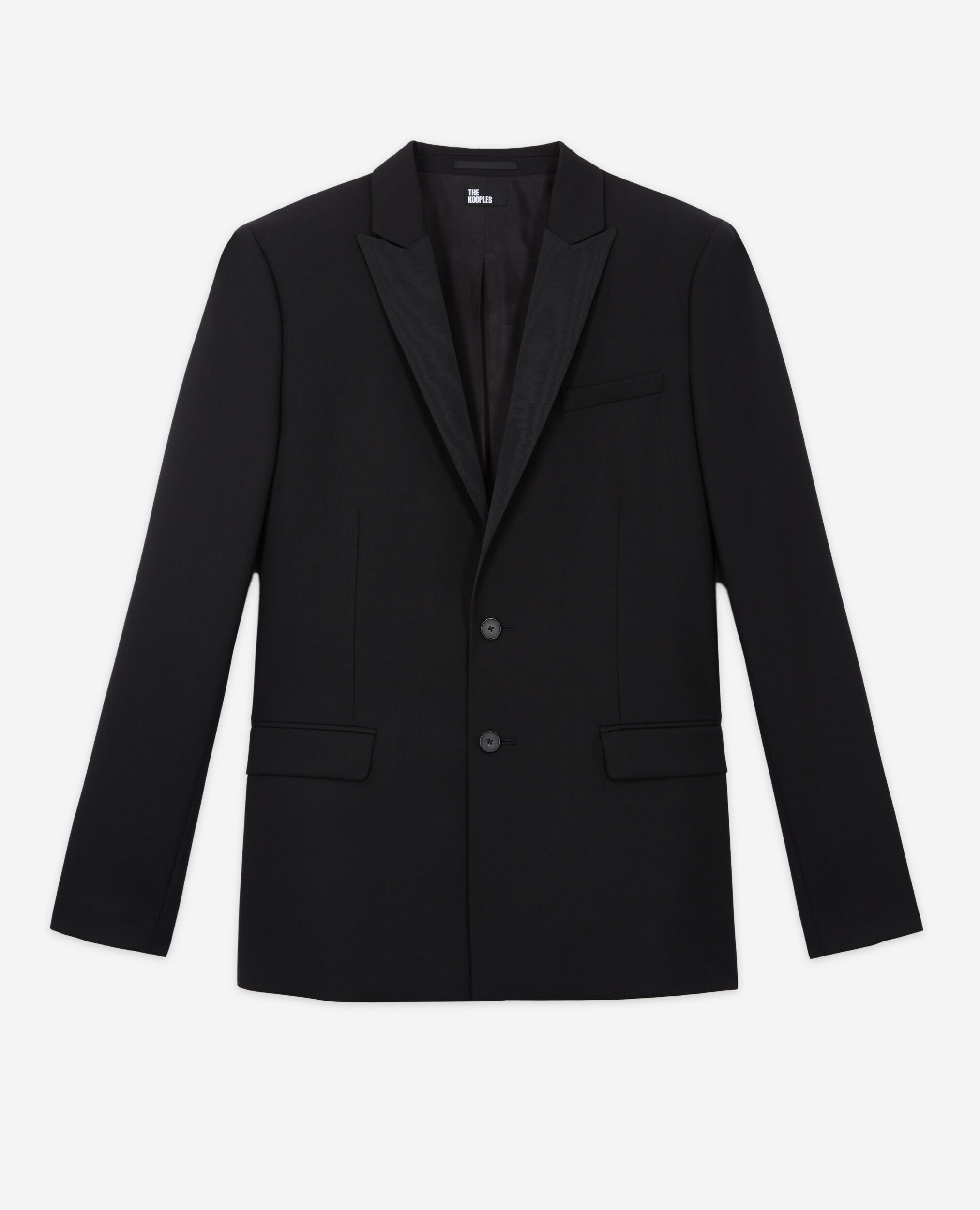 Veste de costume en laine noire