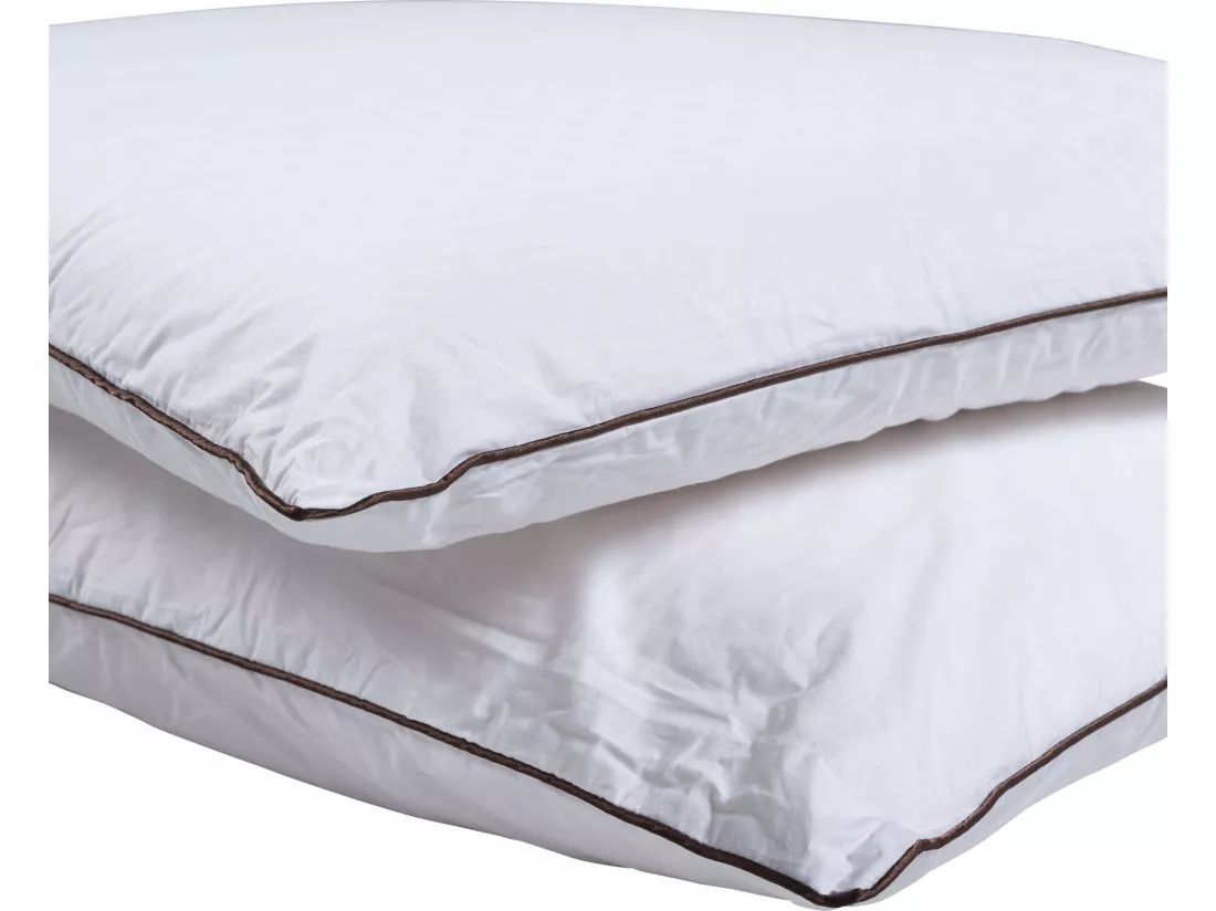 Oreiller mousse mémoire végétale et taie d'oreiller percale Someo 60x60