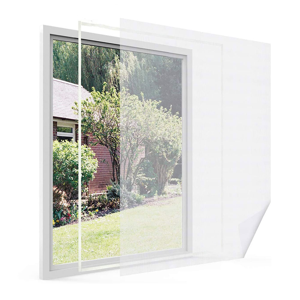 (150x200cm) Universal Fenster Insektenschutz Fliegenvorhang Zuschneidbar Moskitonetz   Montageband - Weiss