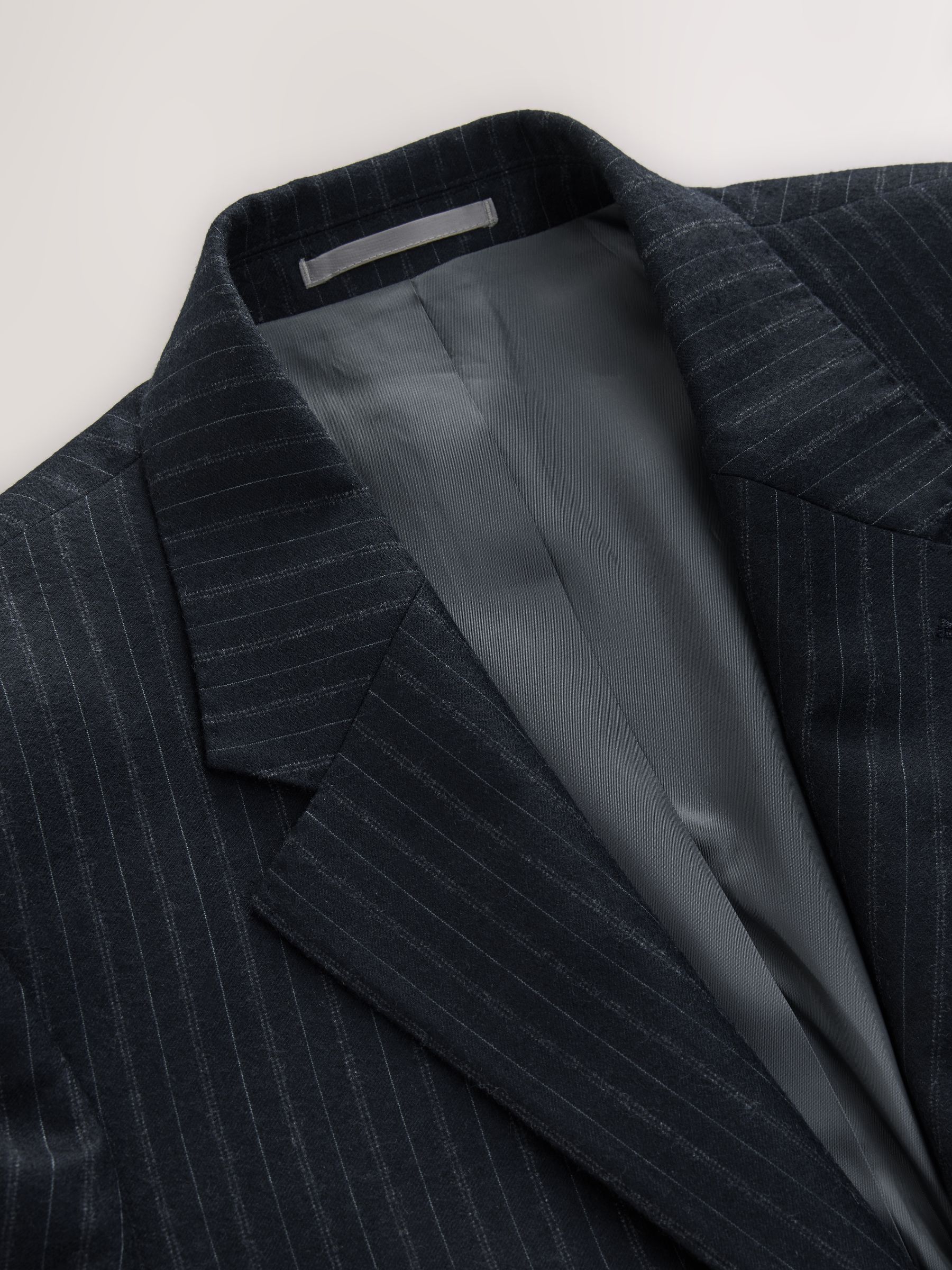 Marineblauw - Signature Stripe Empire Mills British 100% Wool Suit Jacket