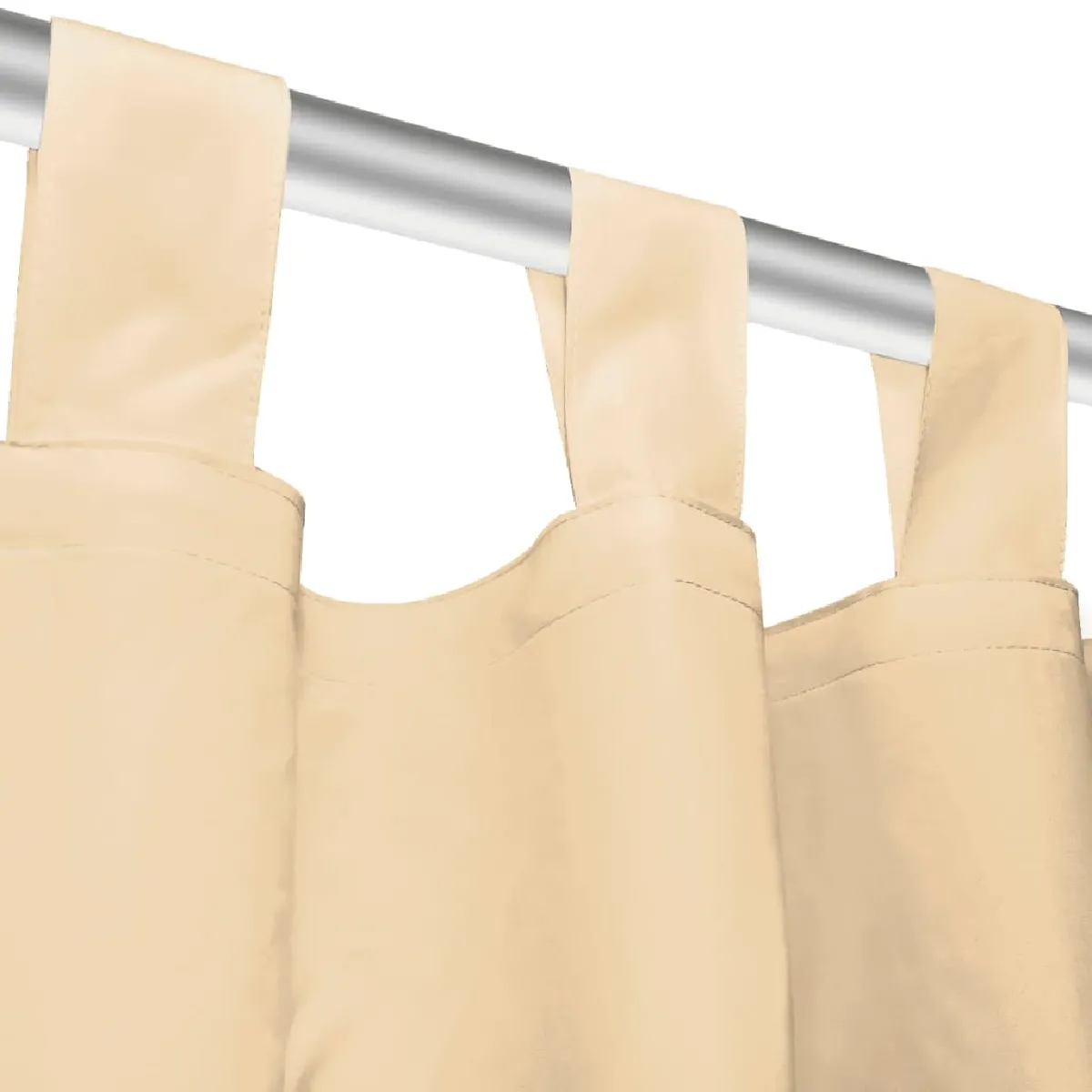 vidaXL Rideau occultant avec boucles - Beige