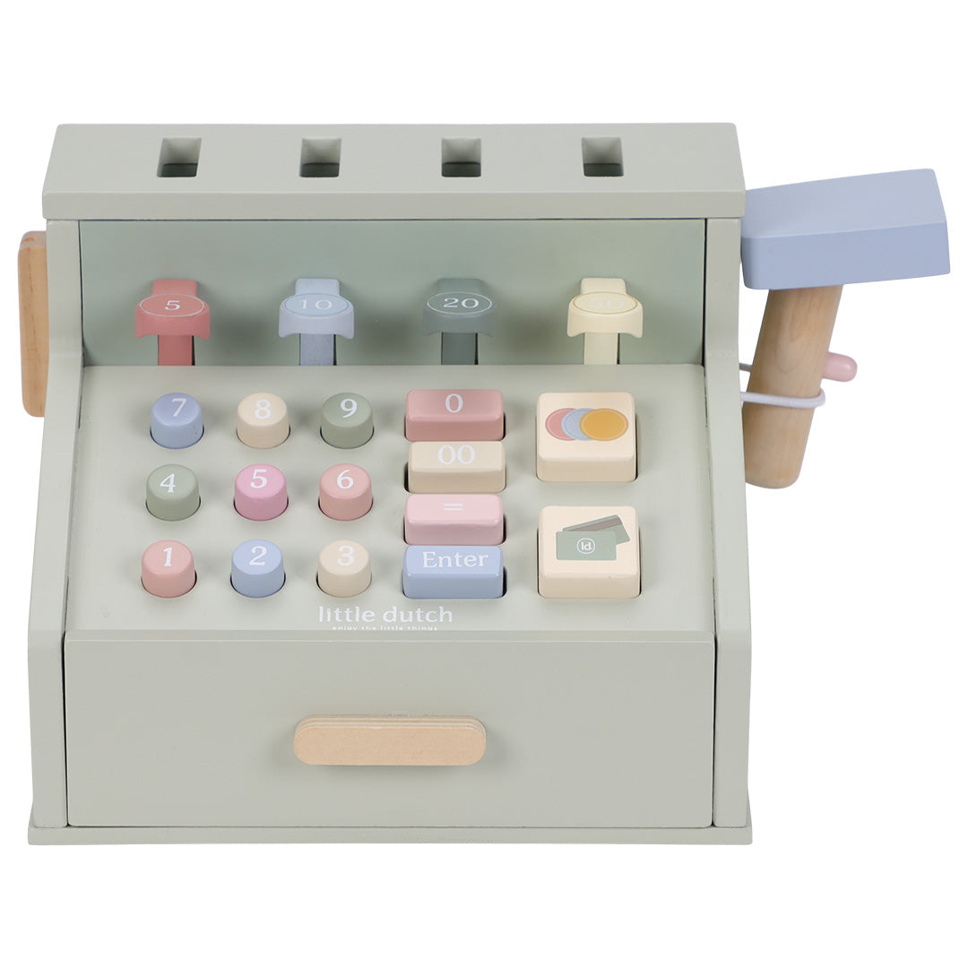 little dutch kassa met geld en scanner
