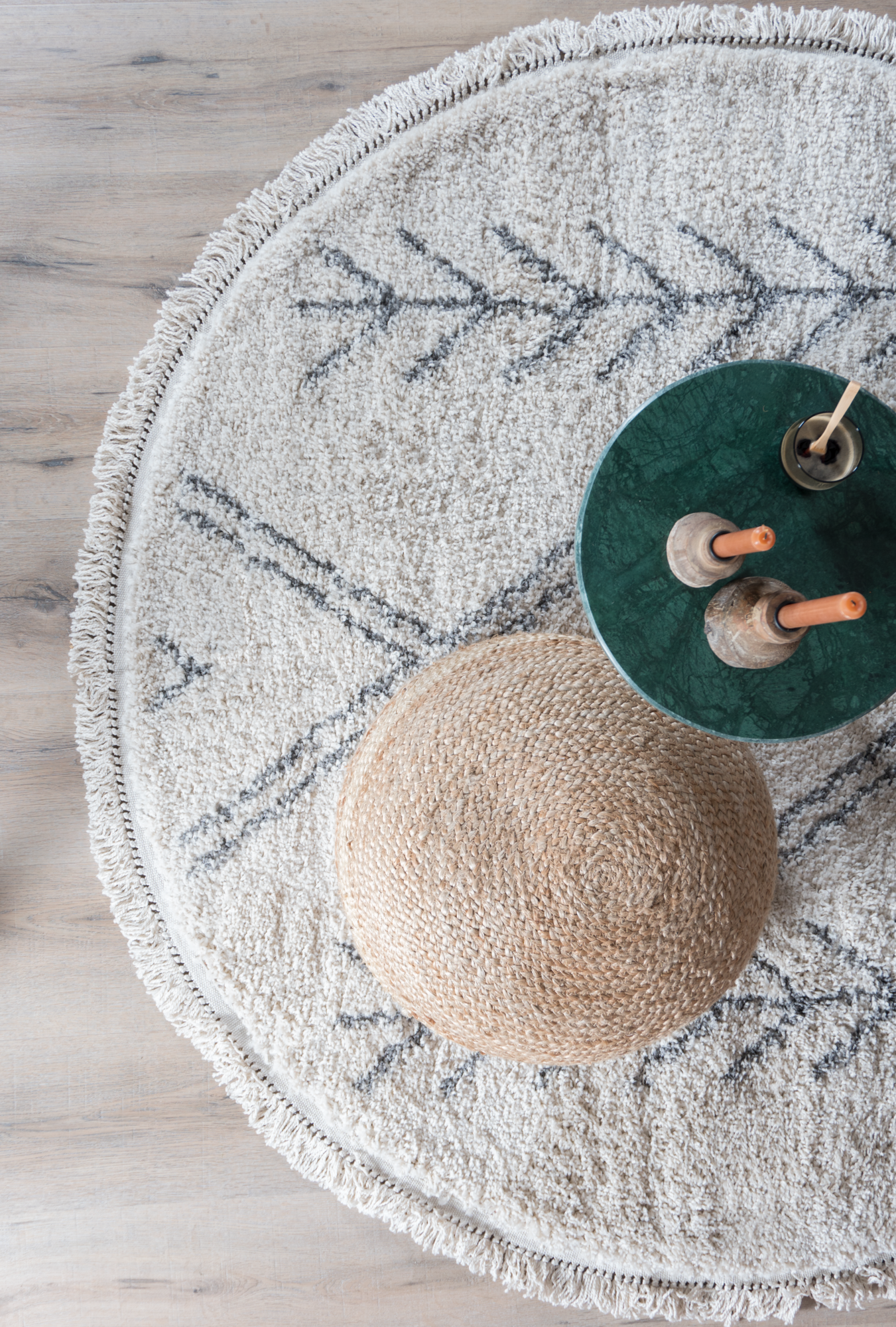 karpet Rabat cream 200cm rond