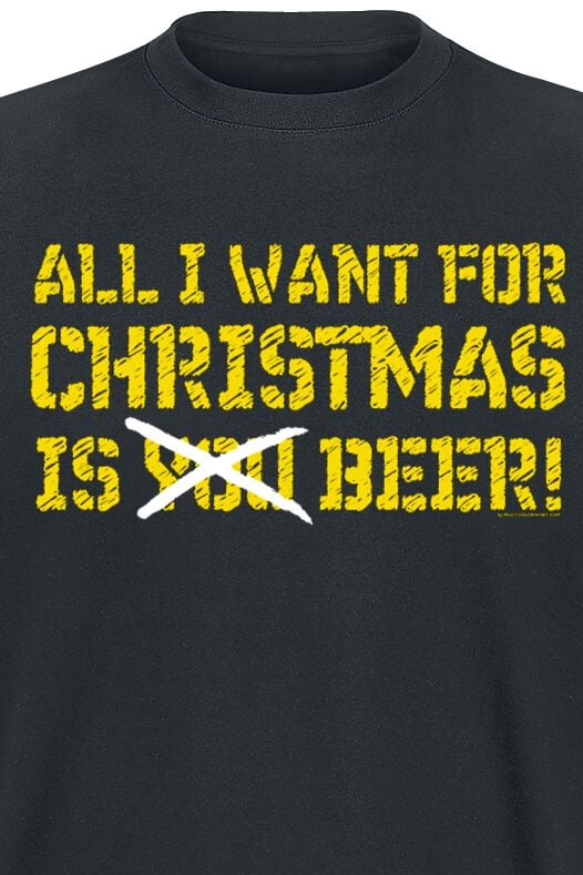 All I Want For Christmas Is Beer | Alcohol & Party T-Shirt Manches courtes