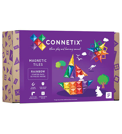 Connetix Magnets?t - 60 Dele - Rainbow Starter Pack