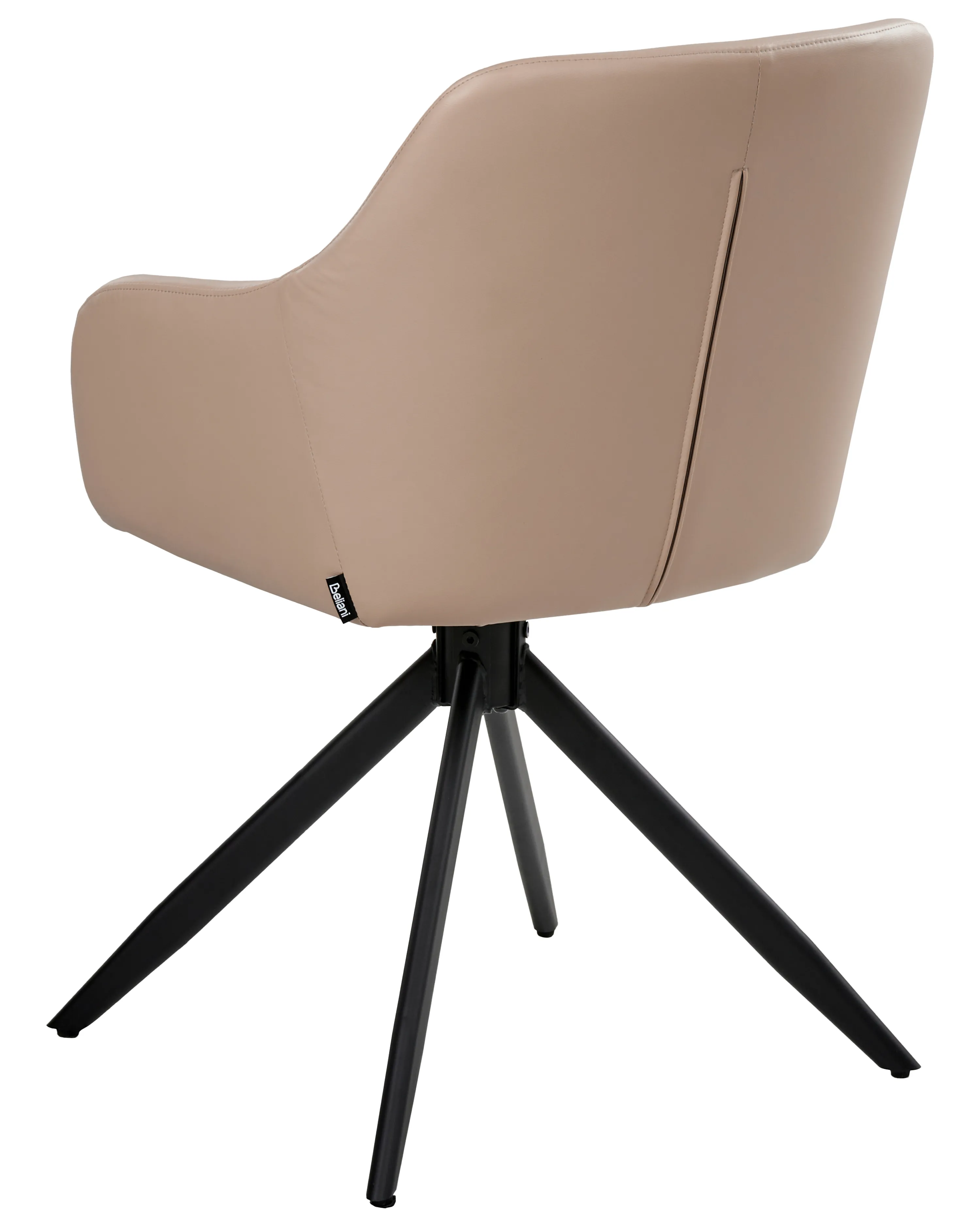 Set van 2 eetkamerstoelen draaibaar LIKELY Kunstleer Zandbeige