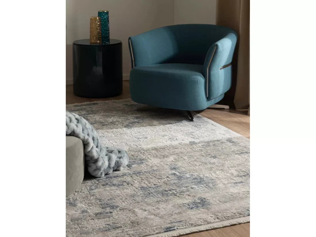 Tapis 305x240 Bleu Davos Excellence
