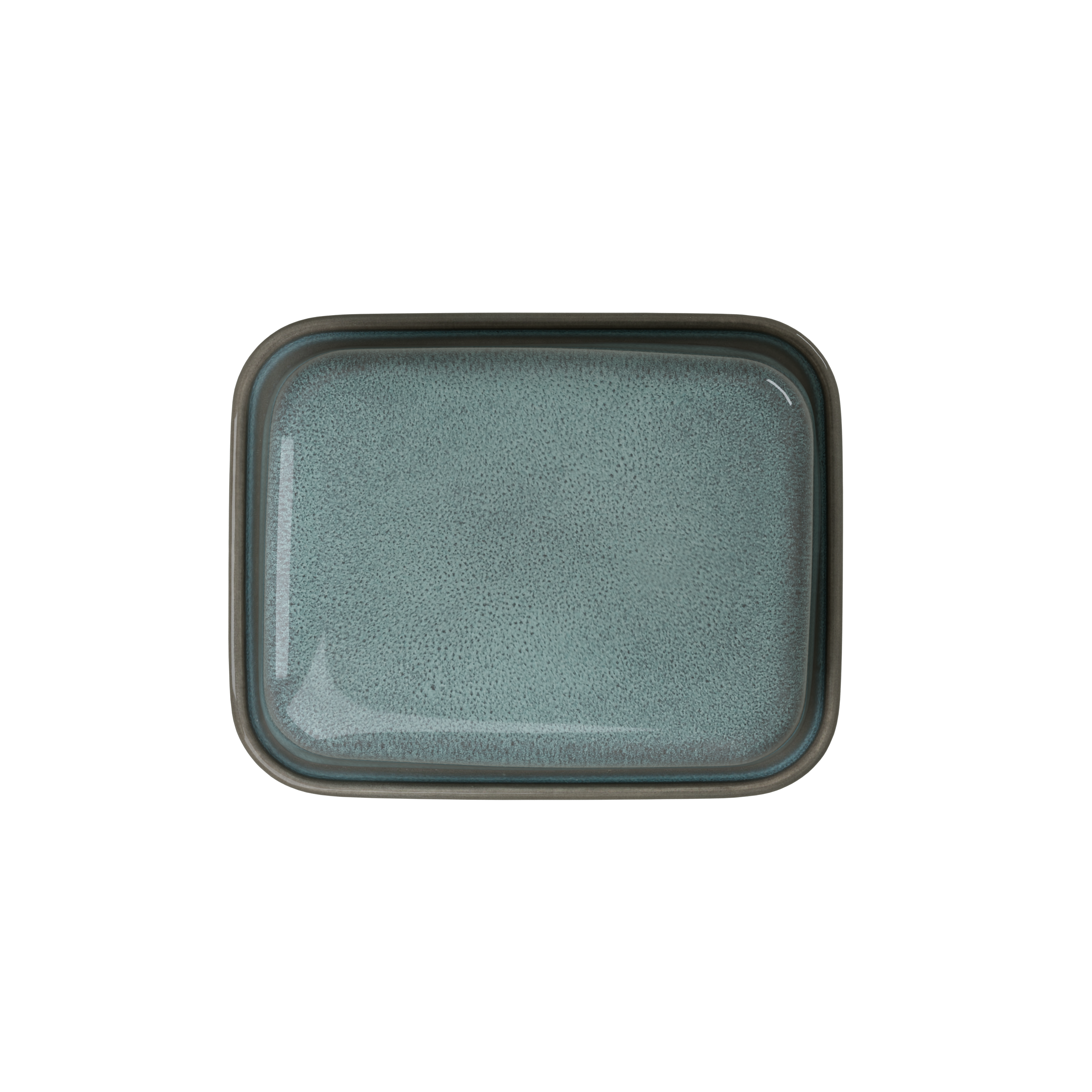 Lave Covered butter dish Blue, earthenware