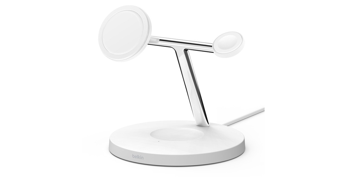 BelkinBOOST CHARGE PRO 3-in-1 draadloze lader met MagSafe  (Wit)