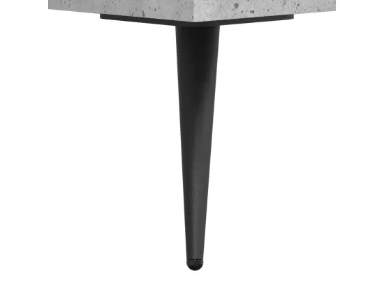 Table de chevet gris béton 40x40x66 cm bois d'ingénierie