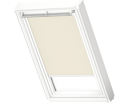 VELUX privacy rolgordijn, beige, handmatig, wit frame, RFL C02 1086SWL