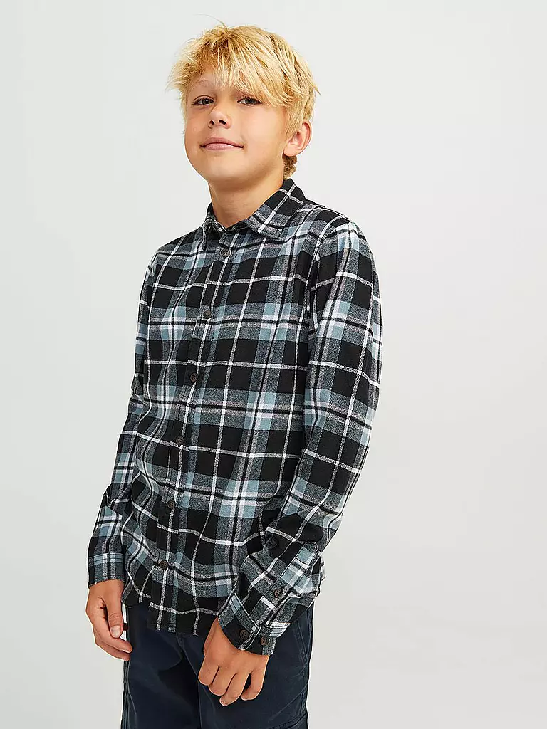 JACK & JONES Flannelhemd JJJOSHUA  blau