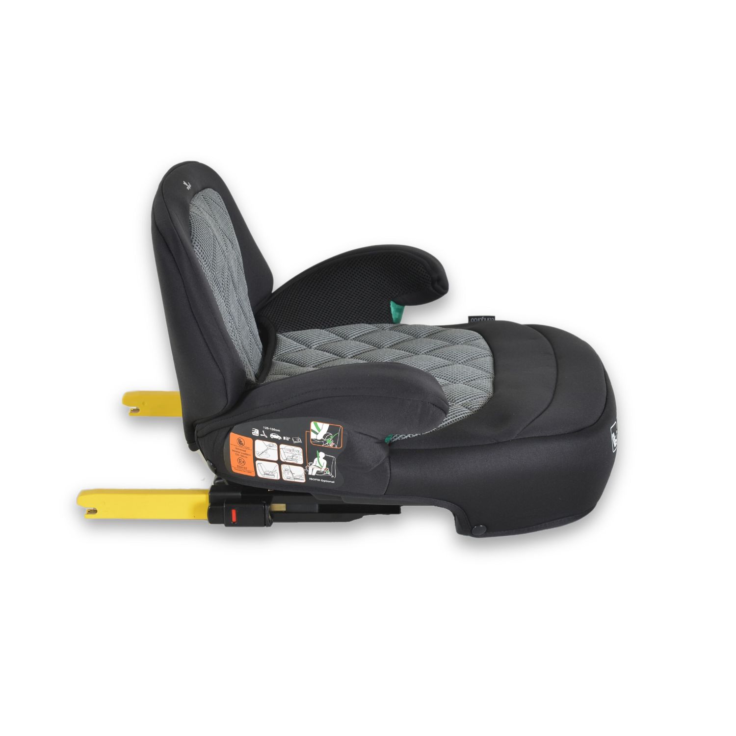 Cangaroo Kindersitz Sitzerhöhung Jax i-Size 125-150cm Gruppe 3 Isofix Top Tether grau