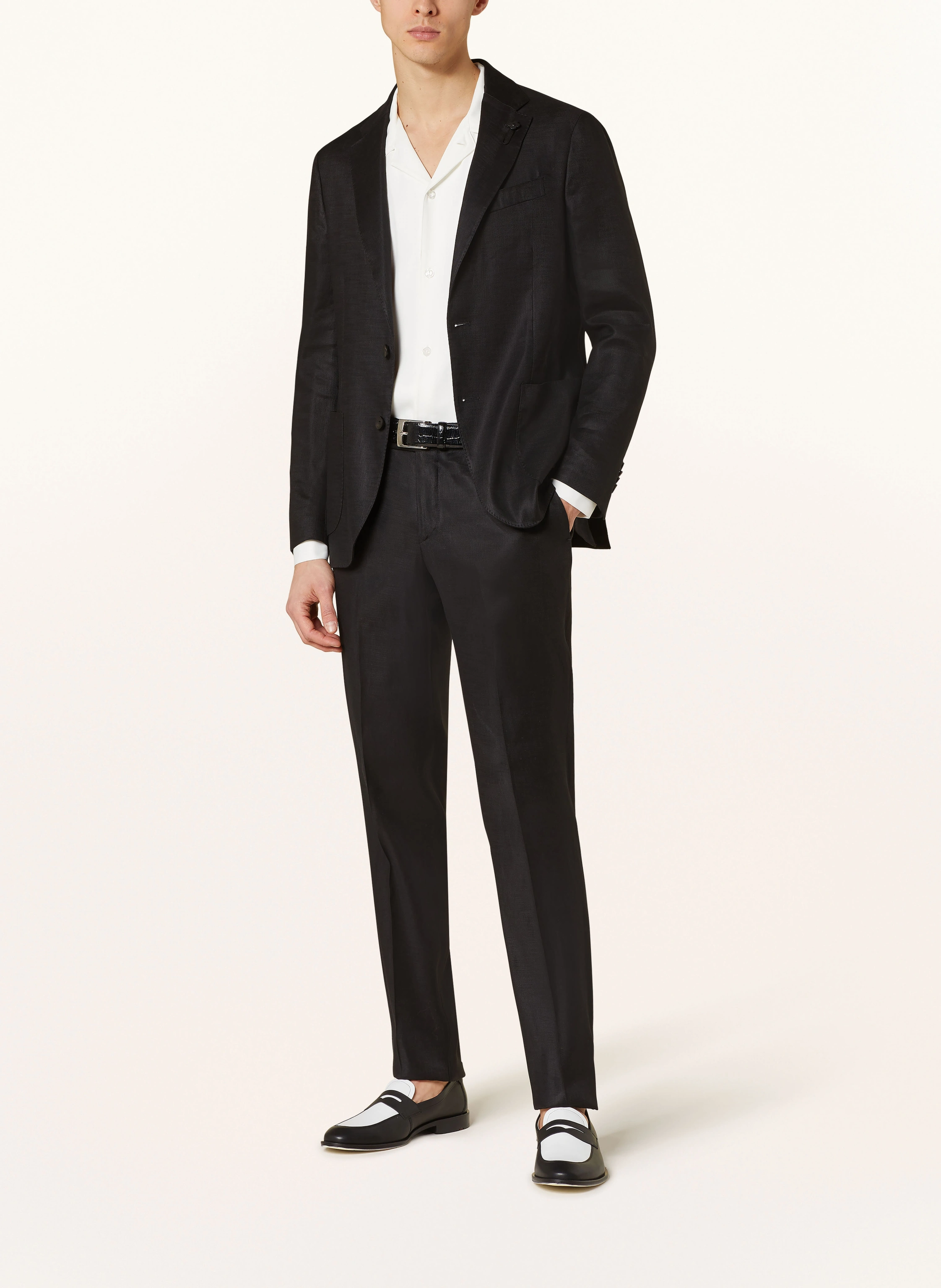 LARDINI Anzughose Regular Fit mit Leinen