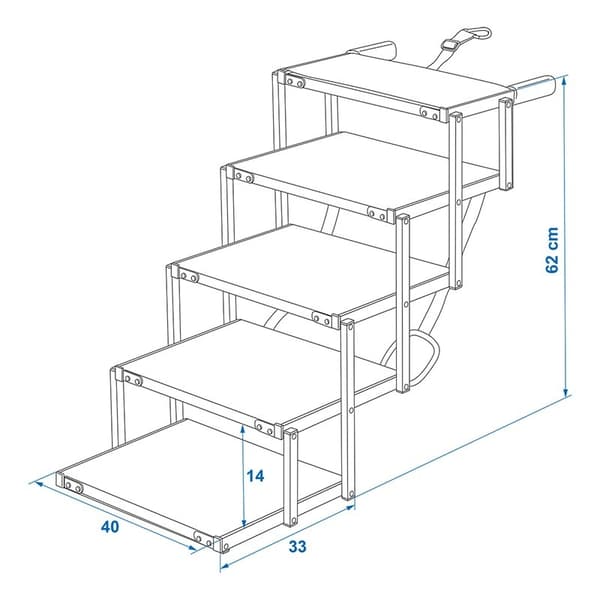 Hundetrapper aluminium sammenleggbar