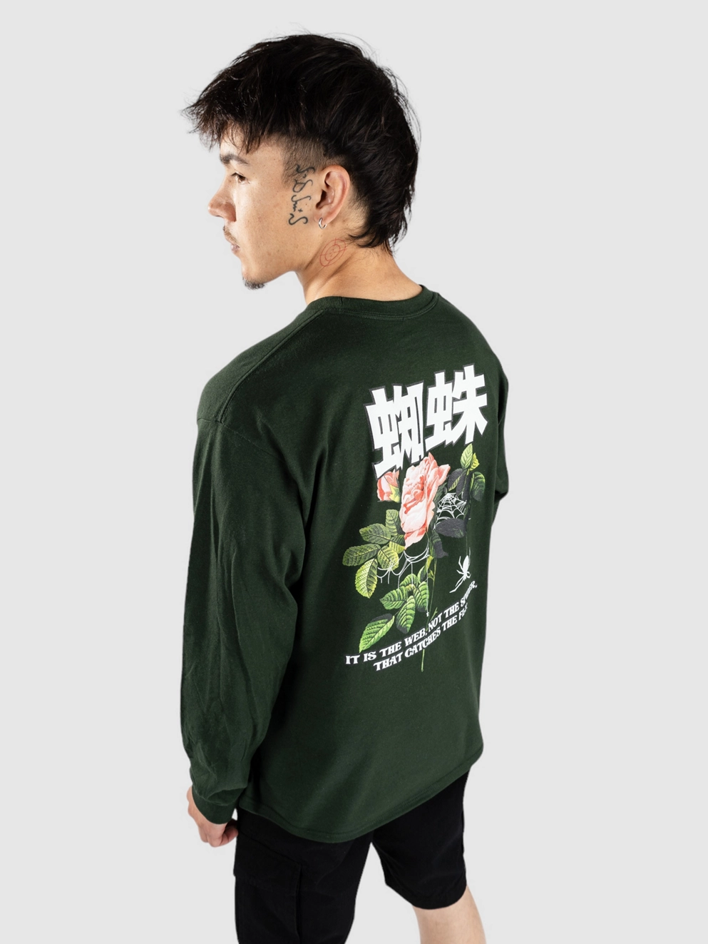 Empyre Spider Rose Long Sleeve T-Shirt green