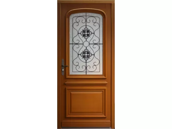 Porte D'Entrée Bois Vitrée, Adele, H,215Xl,90 P,Gauche Côtes Tableau