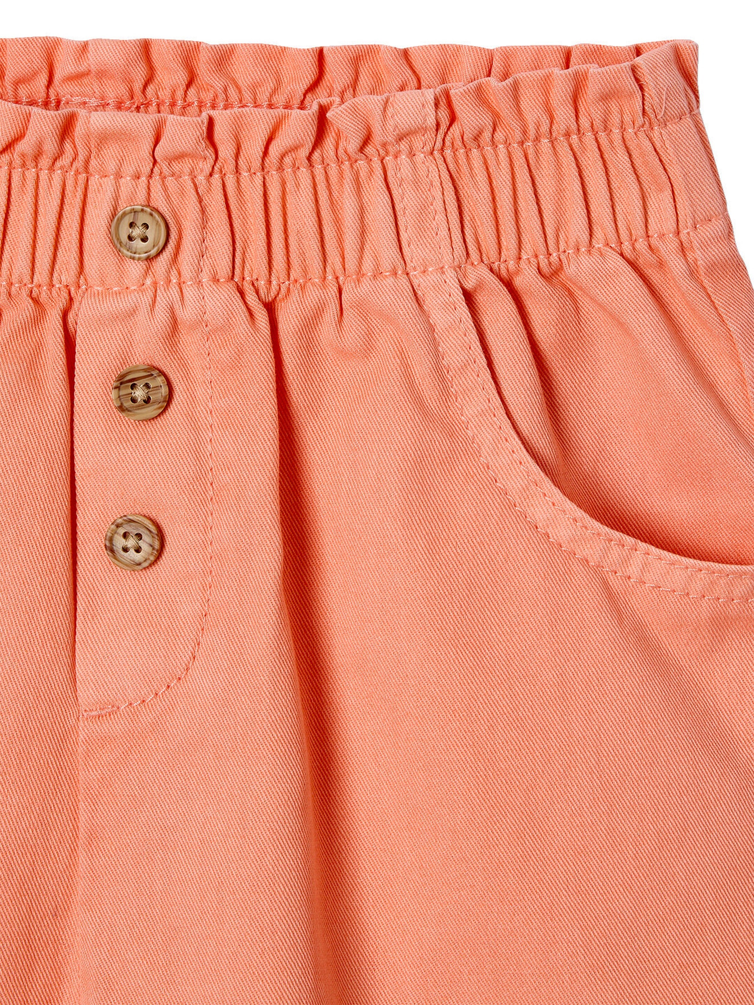 Vertbaudet Mädchen Shorts mit Dehnbund koralle