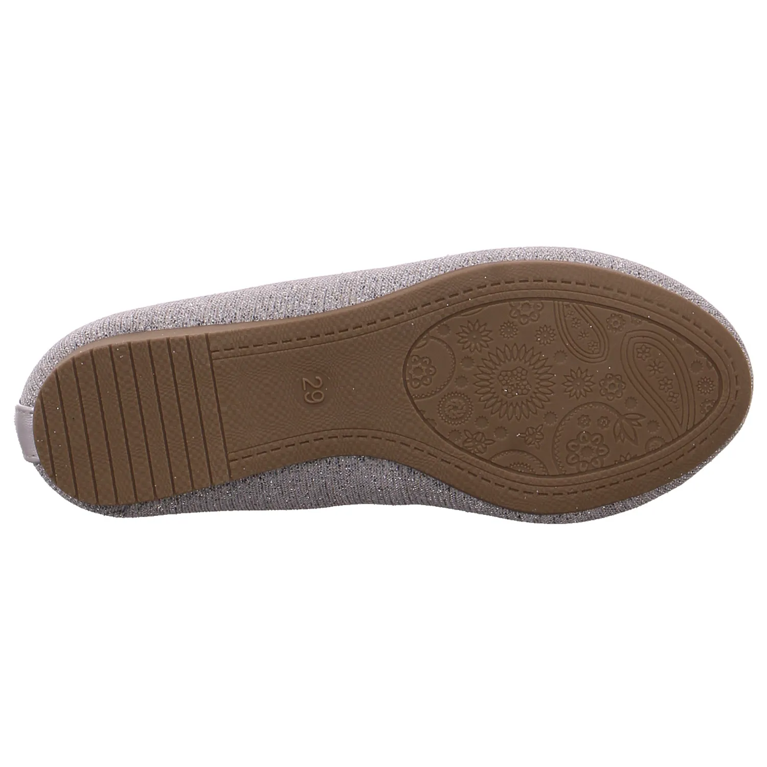 INDIGO Mädchen-Ballerina Silber Lederimitat  Festlicher Schuh