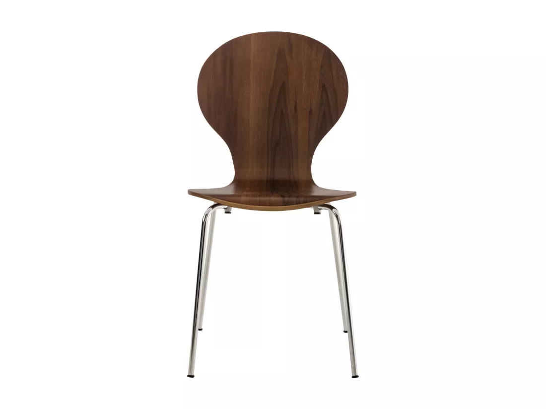 Lot de 2 Chaise de conférence - Bois & Nature - Noyer - DIEGO