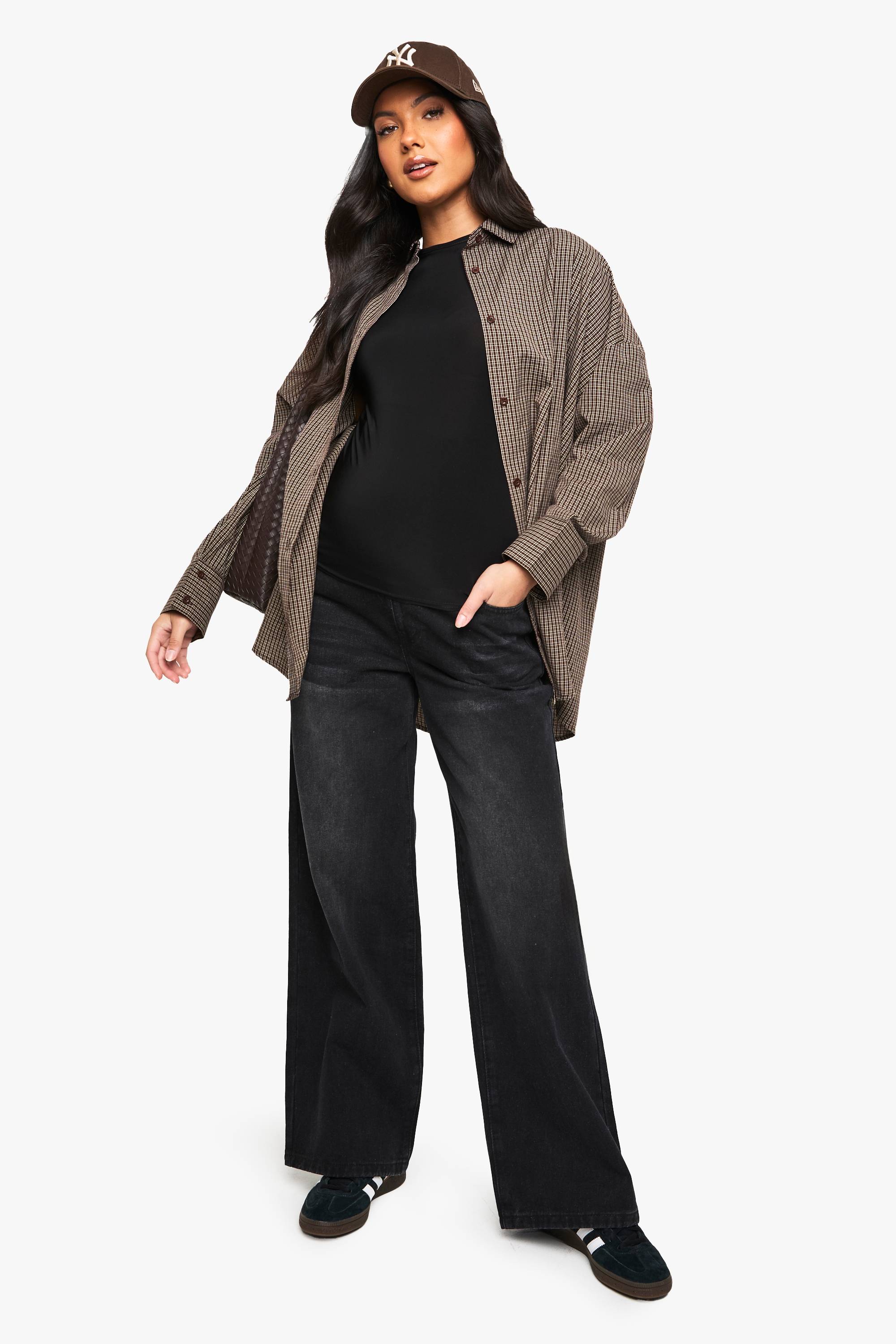 boohoo T-shirt maternité à col rond Soft Touch