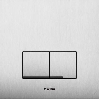 Wisa XS bedieningsplaat Delos DF 16x16cm steel RVS