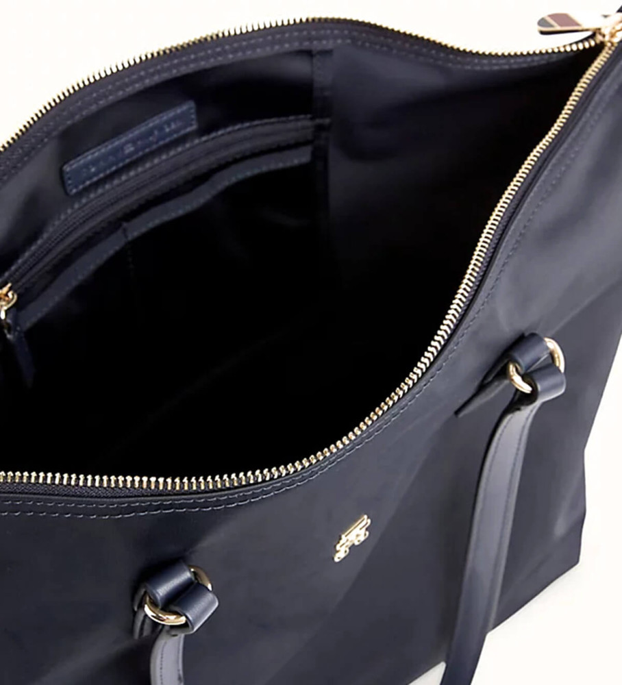 Bolsa Tommy Hilfiger azul marinho com laço exclusivo