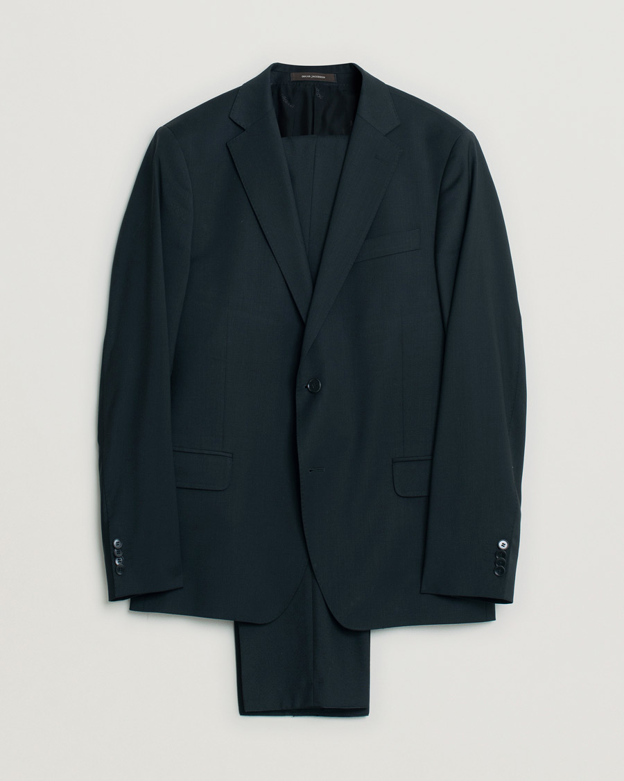 Oscar Jacobson Edmund Wool Stretch Suit Black