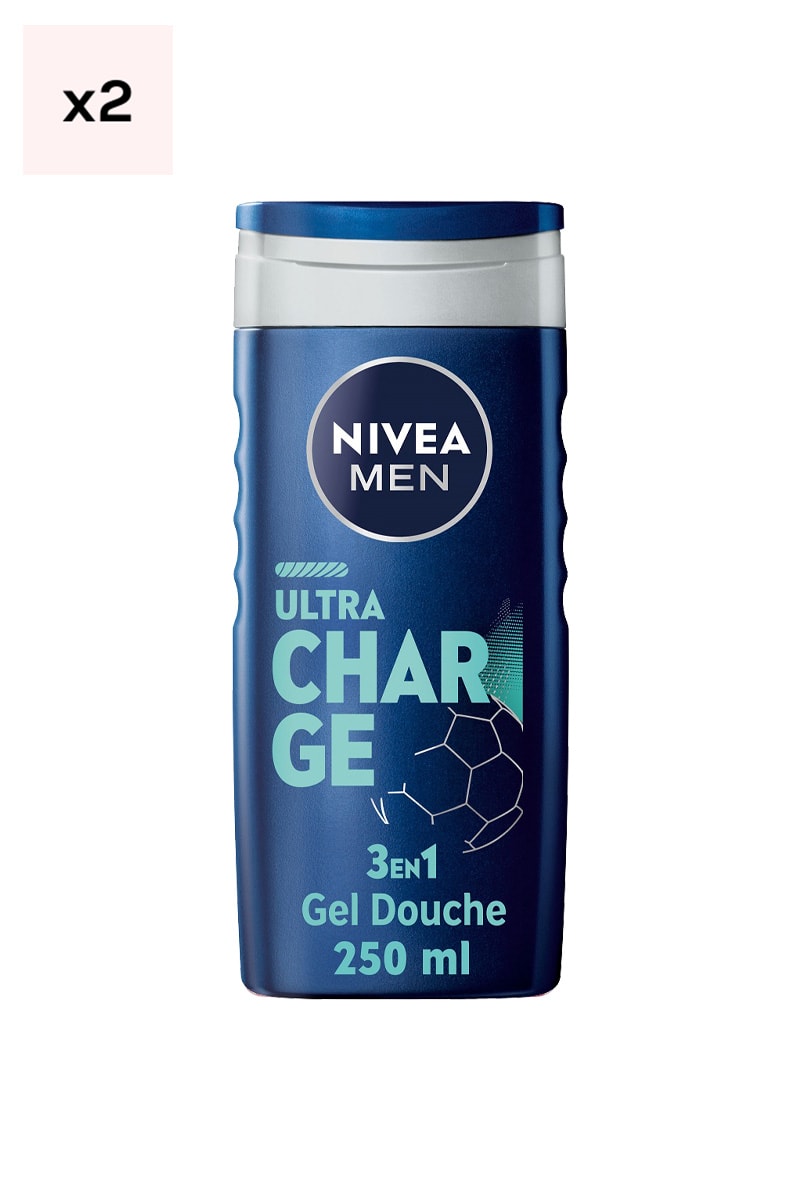 Gels douche 3-en-1 - Visage, corps & cheveux - Homme - 2 x 150 ml