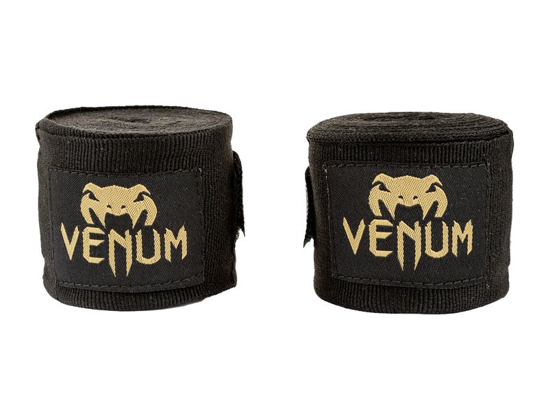 Venum Kontact Boxing Handwraps 2.5 m, Gold/Schwarz Boxbandagen