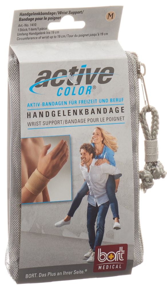 BORT ActiveColor Handgelenkbandage<br>1 Stück, M -19cm, beige