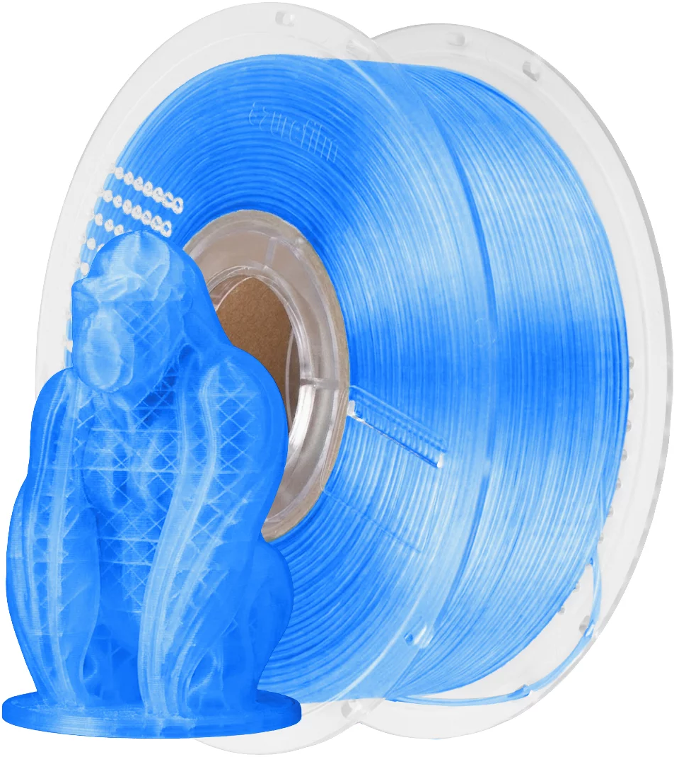 AzureFilm  PLA Blue Transparent, 1,75 mm / 1000 g    Hochwertiger Druck mit guten mechanischen Eigenschaften