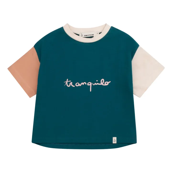 Bonnie & The Gang T-shirt Elliot Coton Bio | Bleu Vert