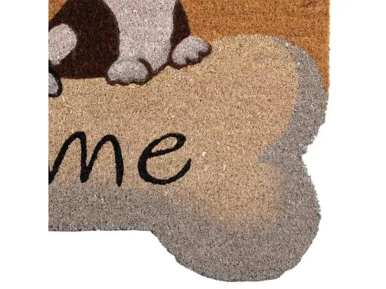 Tapis d'entrée en PVC imprimé marron 45x75