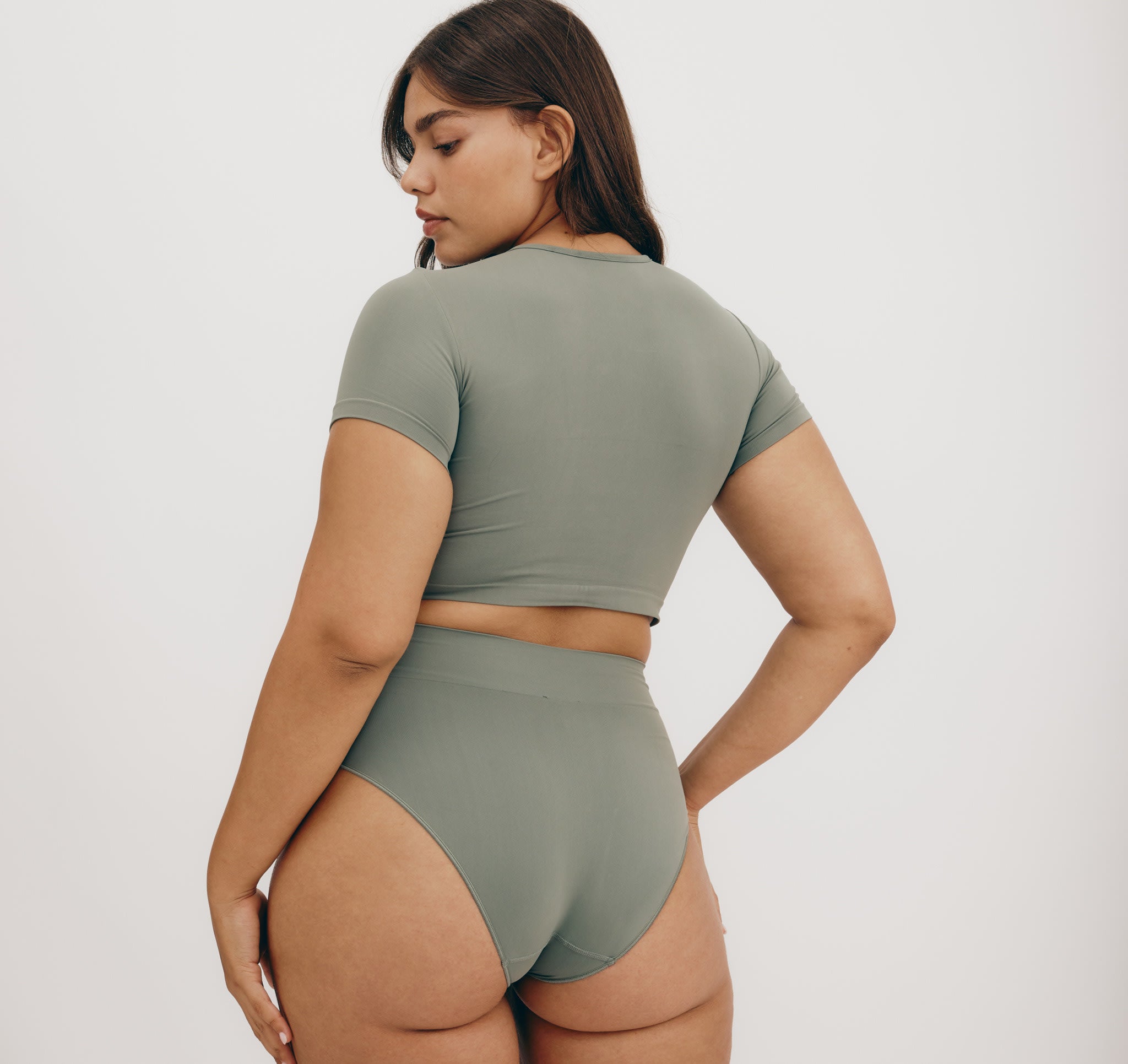 RECYCLED NYLON<br>Smooth High-Leg Briefs