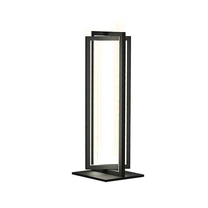 Lampe à poser LED intégrée Siberia IP20 15,5W L.16 x l.16 x H.43 cm Eglo noir dimmable