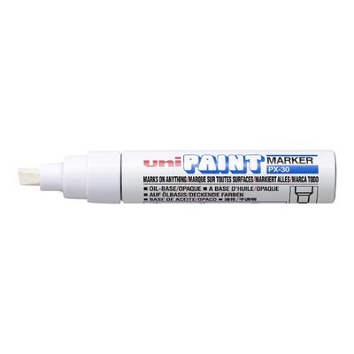 UNI PAINT PX - Marqueur permanent - pointe biseau - blanc