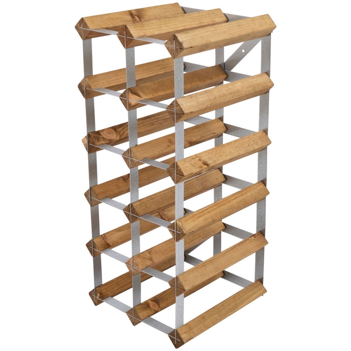 Vinstativ Påbyggingsbart 15 flasker Light Oak
