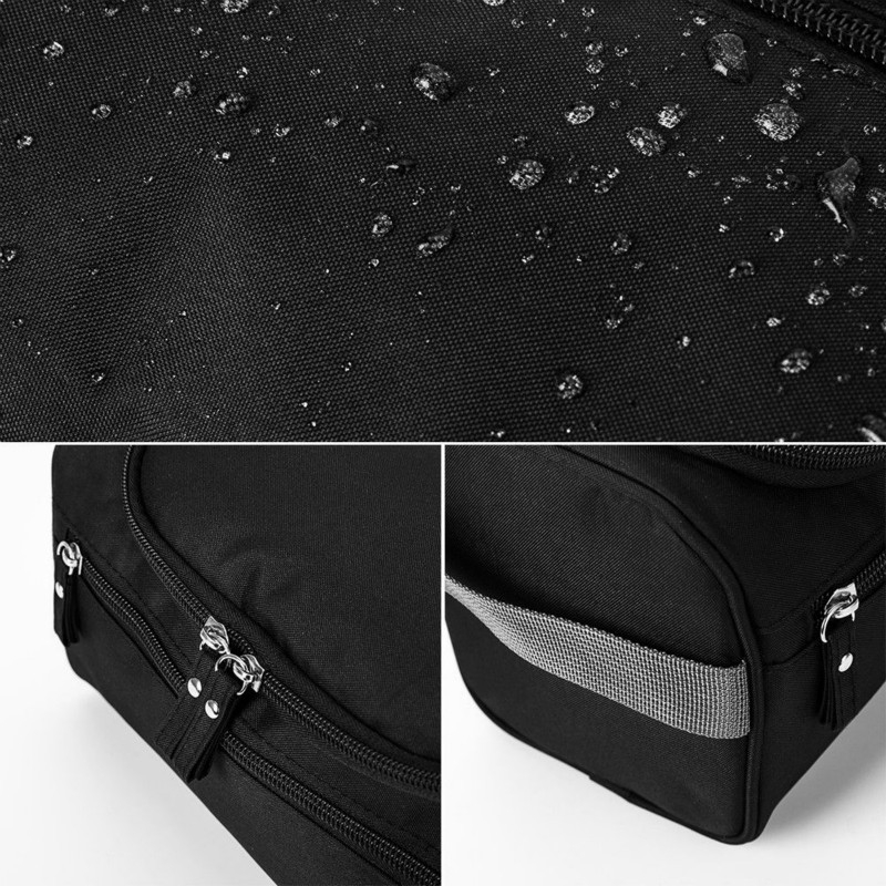 (23x15x12cm) Kosmetik Make Up Tasche Necessaire Organizer Bag mit Reissverschluss - Grau