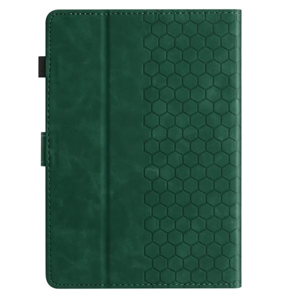 Amazon Kindle Paperwhite 4 (2018) / 3 (2015) / 2 (2015) / 1 (2015) Etui Honeycomb Printed Leather Tablet Deksel med kortspor - Grønn