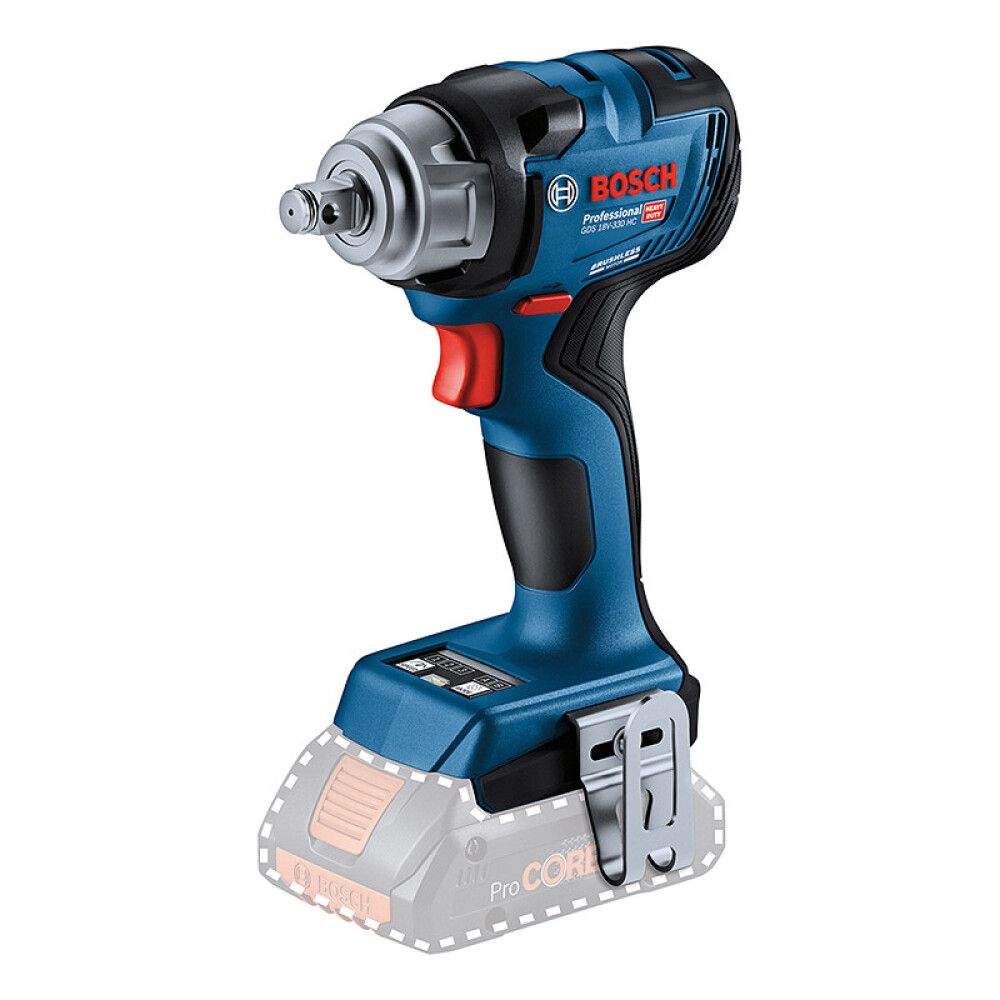 MUTTERTREKKER BOSCH GDS 18V-330 HC BLÅ UTEN BATTERI OG LADER