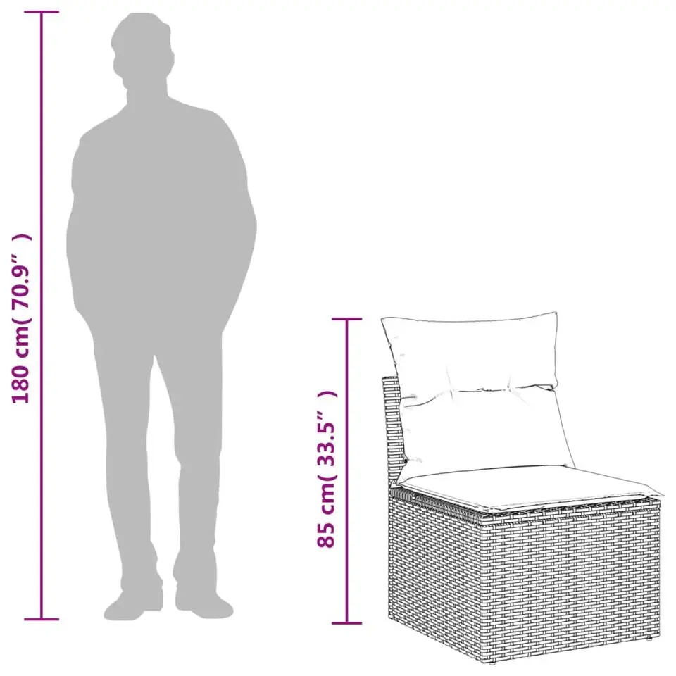 vidaXL - Tuinstoel - Zwart - Poly rattan