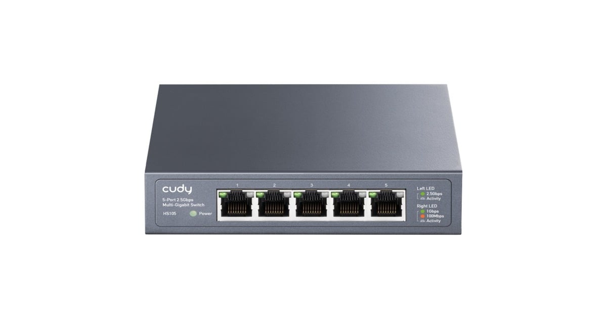 Cudy5-Port 2.5G Unmanaged Switch  (Zwart)