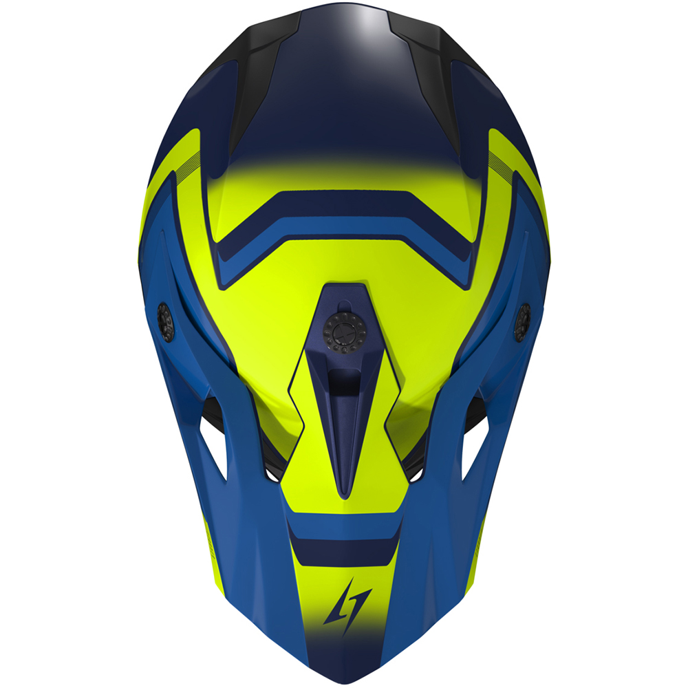 Stormer - Casque Dust Madness Bleu / Brillant / Jaune fluo